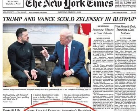 Javier Milei tapa New York Times