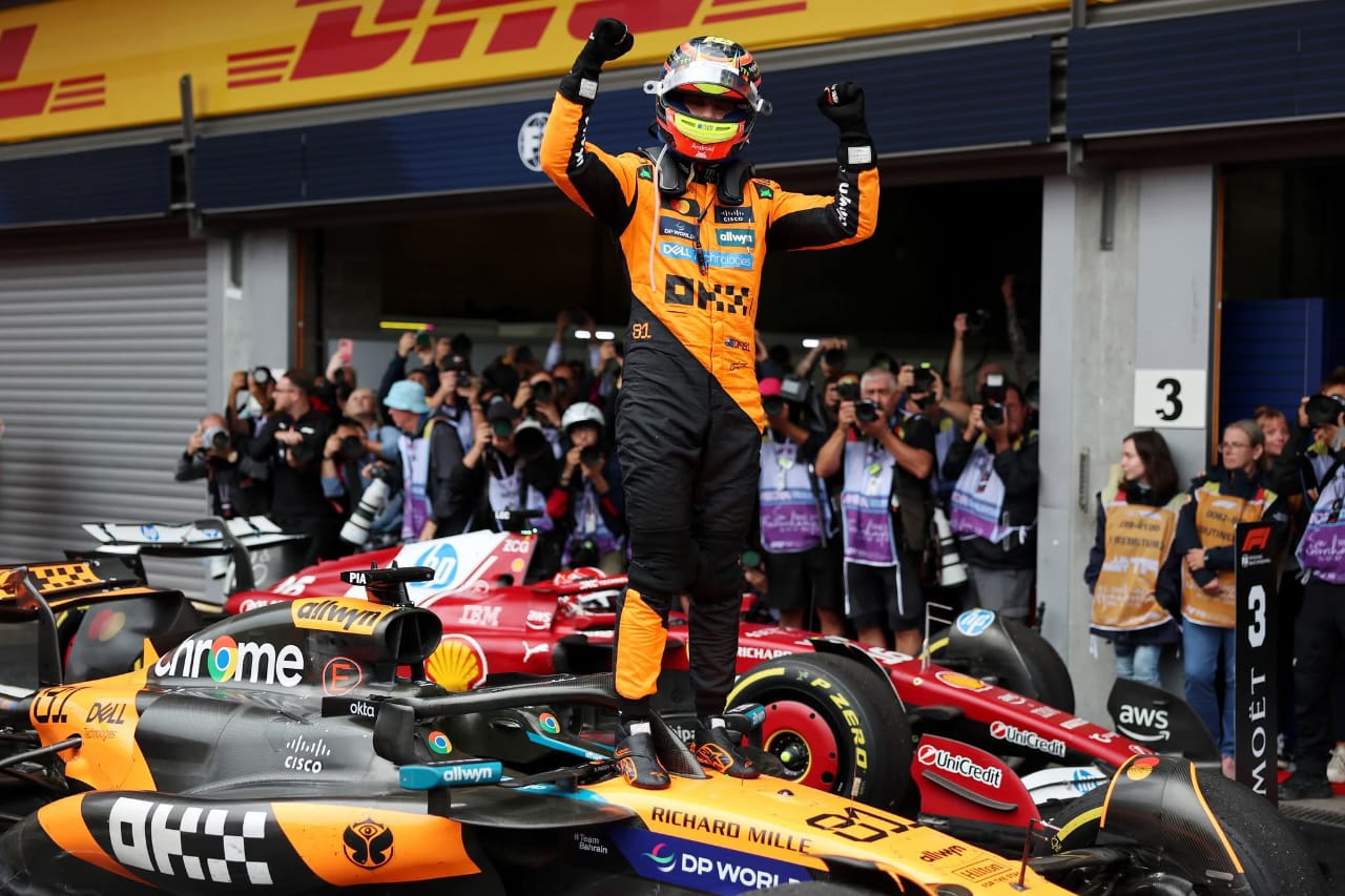 Piastri celebró y estiró la ventaja en el campeonato. Foto: F1.
