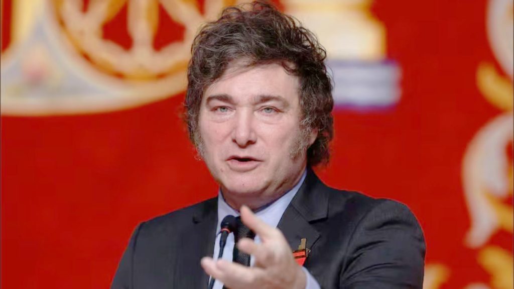 Milei en un foro económico en Madrid