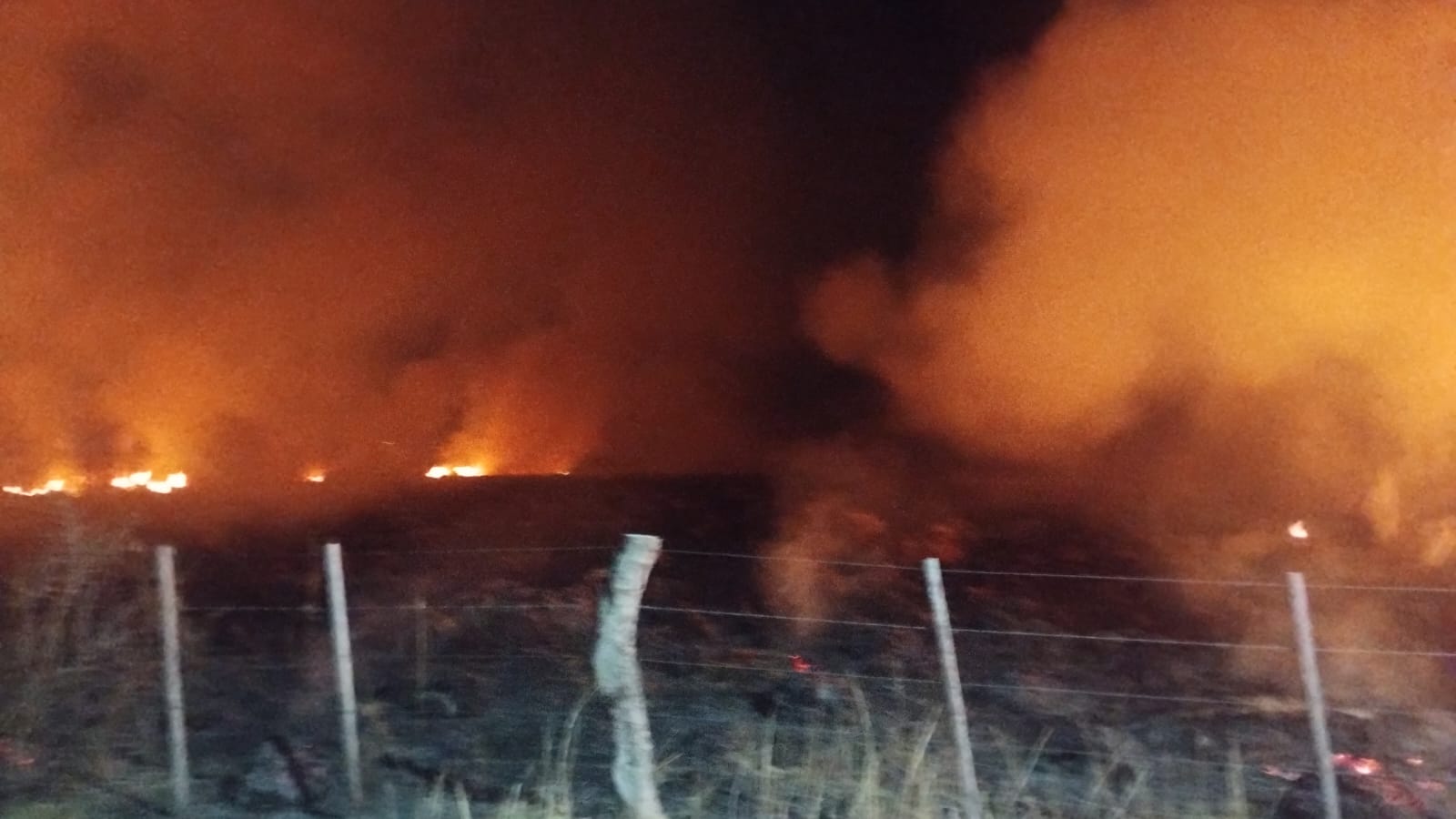 Bomberos voluntarios de San Martín controlaron el incendio.